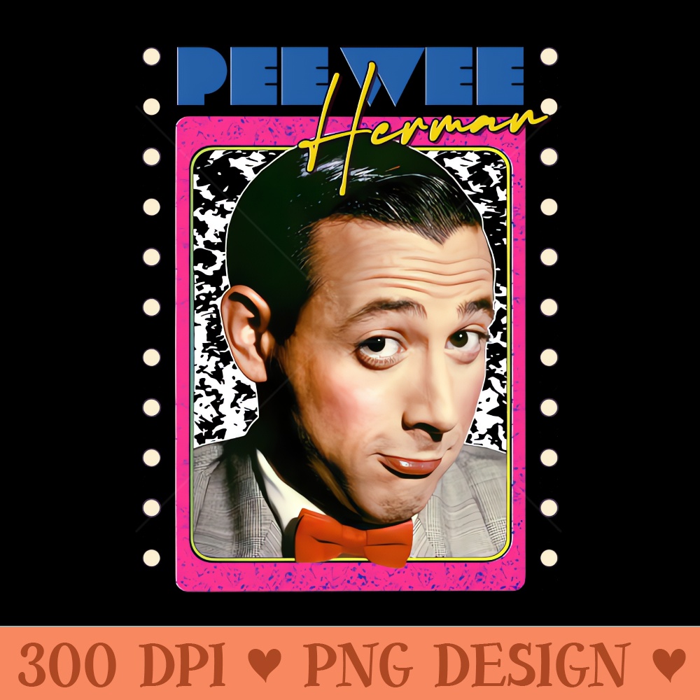 Pee Wee Herman Retro 90s Style Fan Art - High Resolution PNG Picture - Unleash Your Inner Rebellion