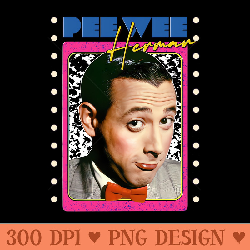 Pee Wee Herman Retro 90s Style Fan Art - High Resolution PNG Picture - Unleash Your Inner Rebellion