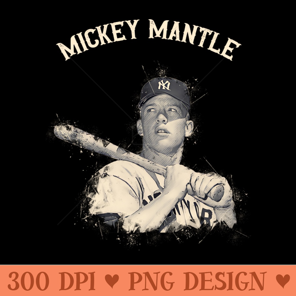 Mickey Mantle - PNG Illustration Download - Spice Up Your Sublimation Projects
