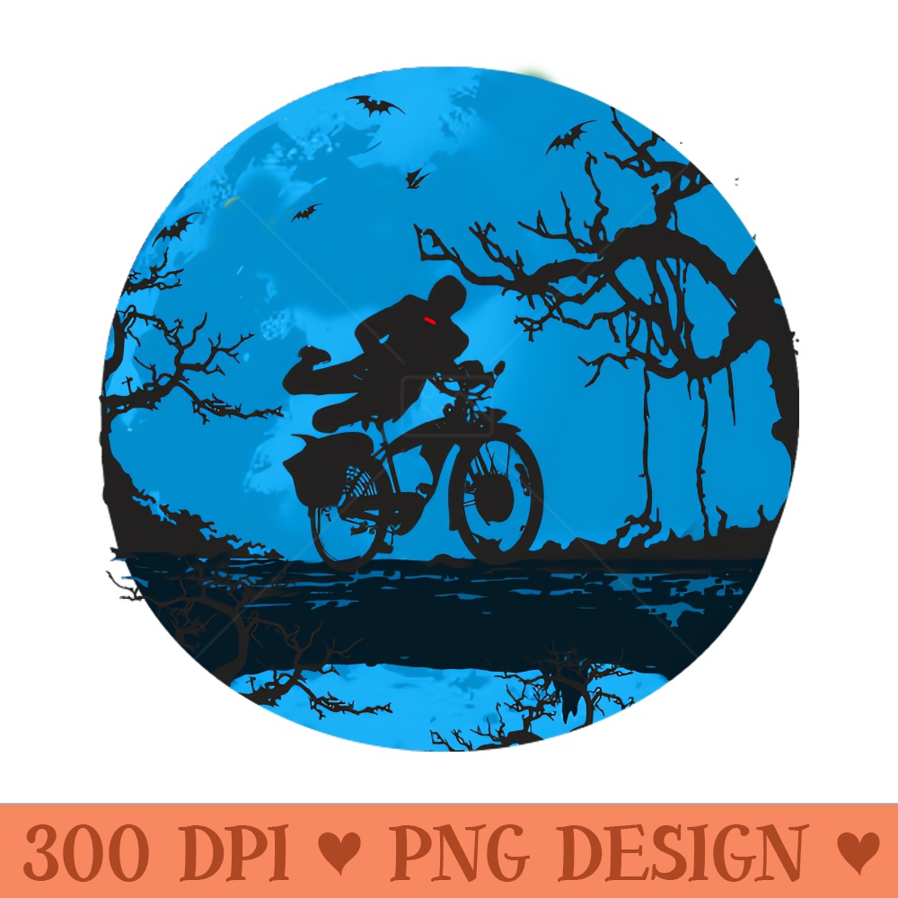 Pee wee herman Ride bike in the dark night - PNG Image Free Download - Instantly Transform Your Sublimation Projects
