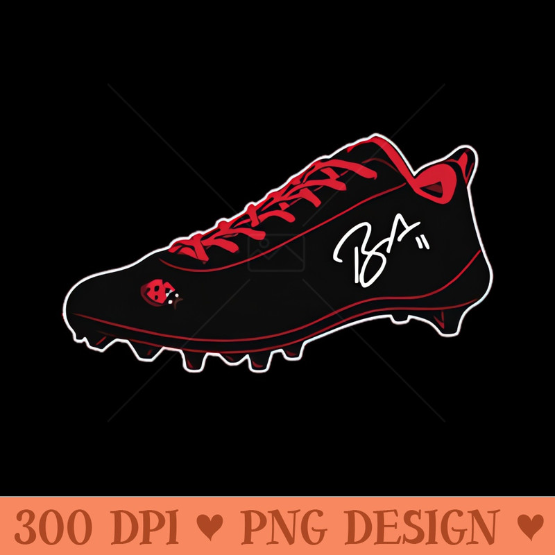 Brandon Aiyuk Ladybug Shoe - PNG Image File Download - Boost Your Success with this Inspirational PNG Download