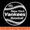 Yankees 80s Retro Ball - Download Transparent Design - Unique And Exclusive Designs