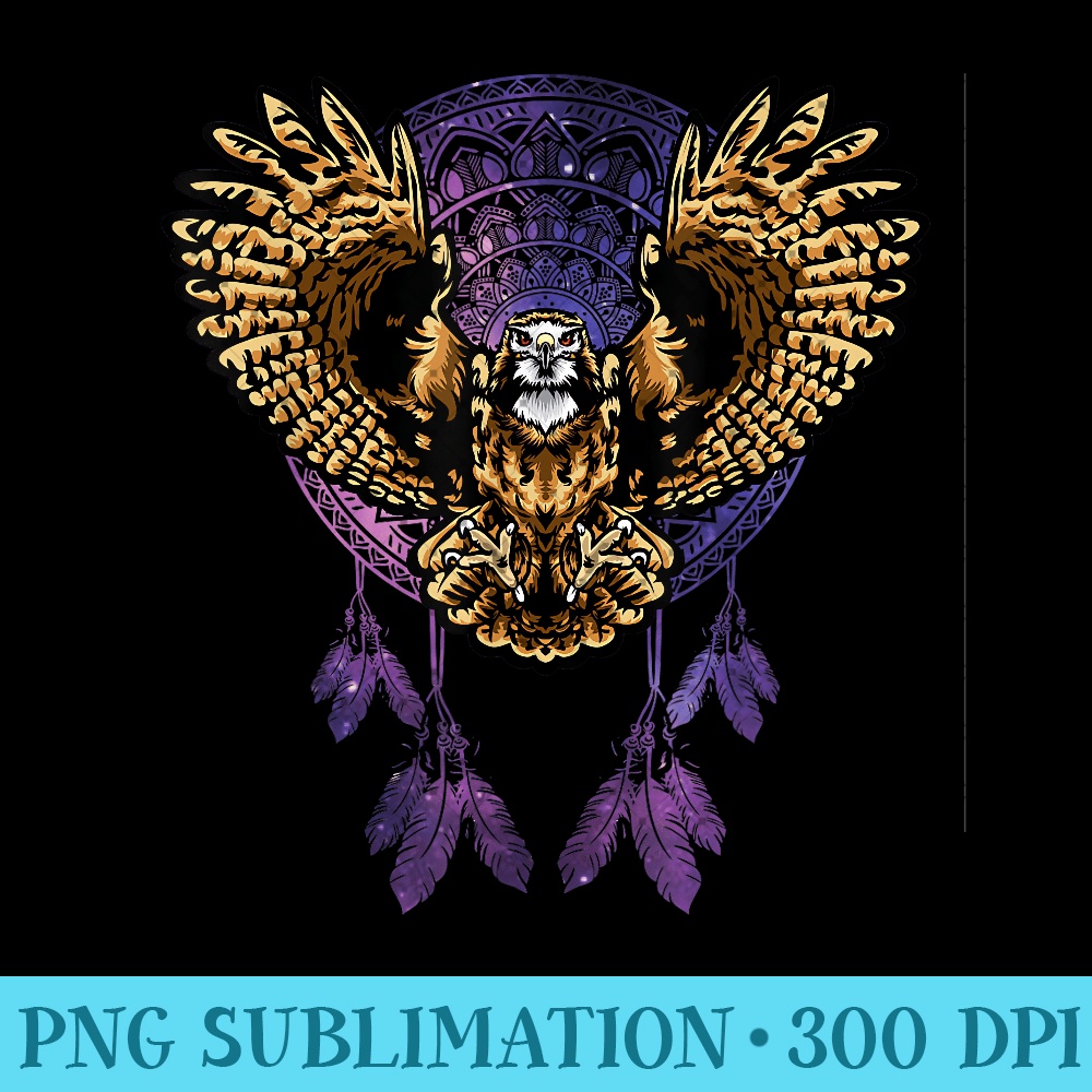 Hawk Spirit Totem Indigenous Peoples Day Native American - PNG Prints - Unleash Your Creativity