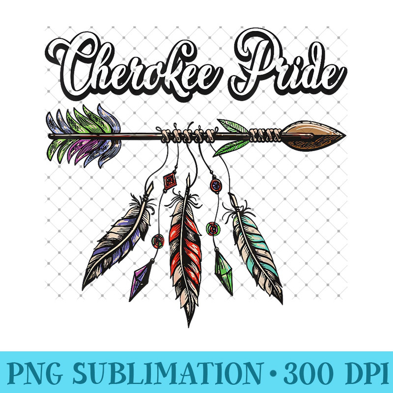 Cherokee Pride Feathers Native American - Unique PNG Artwork - Bring Your Designs to Life