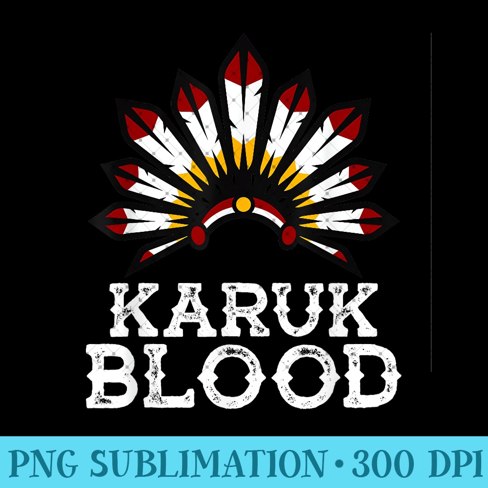 Karuk Tribe Headdress Proud Native American Karuk - Unique Sublimation patterns - Eco Friendly And Sustainable Digital Products