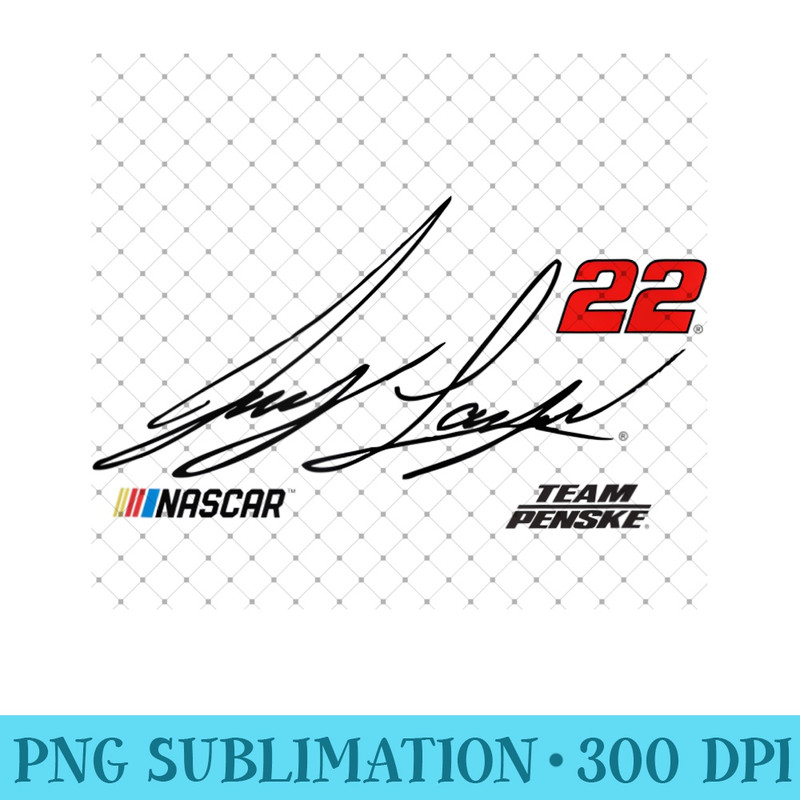 NASCAR - Joey Logano - Signature - PNG Design Files - Bold & Eye-catching