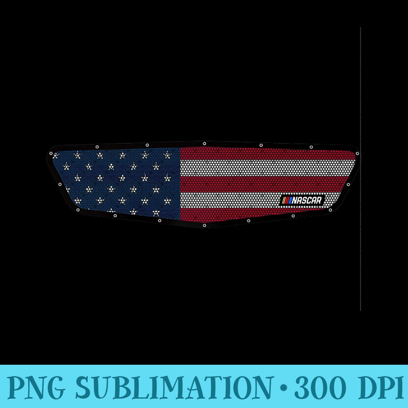 Nascar American Flag Grille Raglan Baseball - Digital PNG Artwork - Bold & Eye-catching