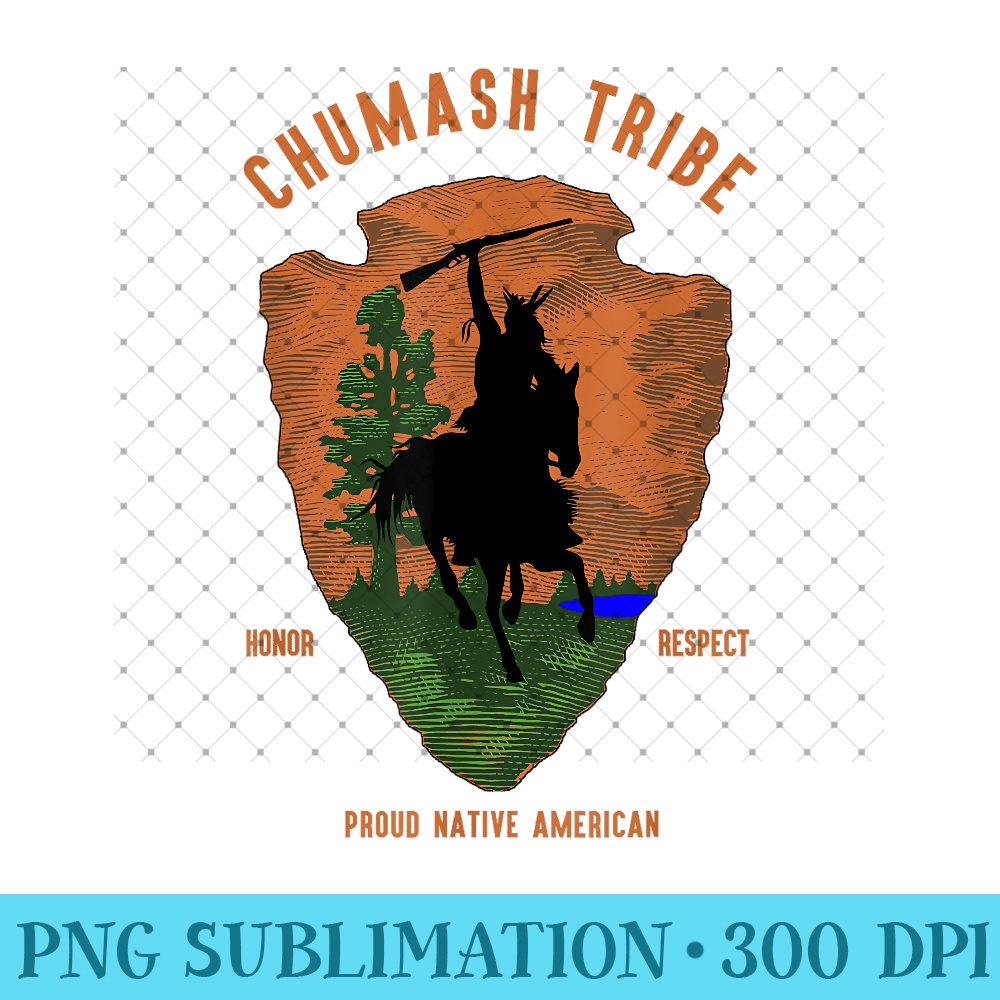Chumash Tribe Native American Indian Vintage Arrow Retro - PNG Templates - Bold & Eye-catching
