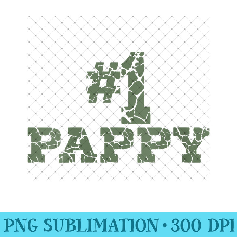 Womens Number One Pappy Best Pappy Ever Funny Grandpa - High Quality PNG Files - High Resolution And Print-Ready Designs