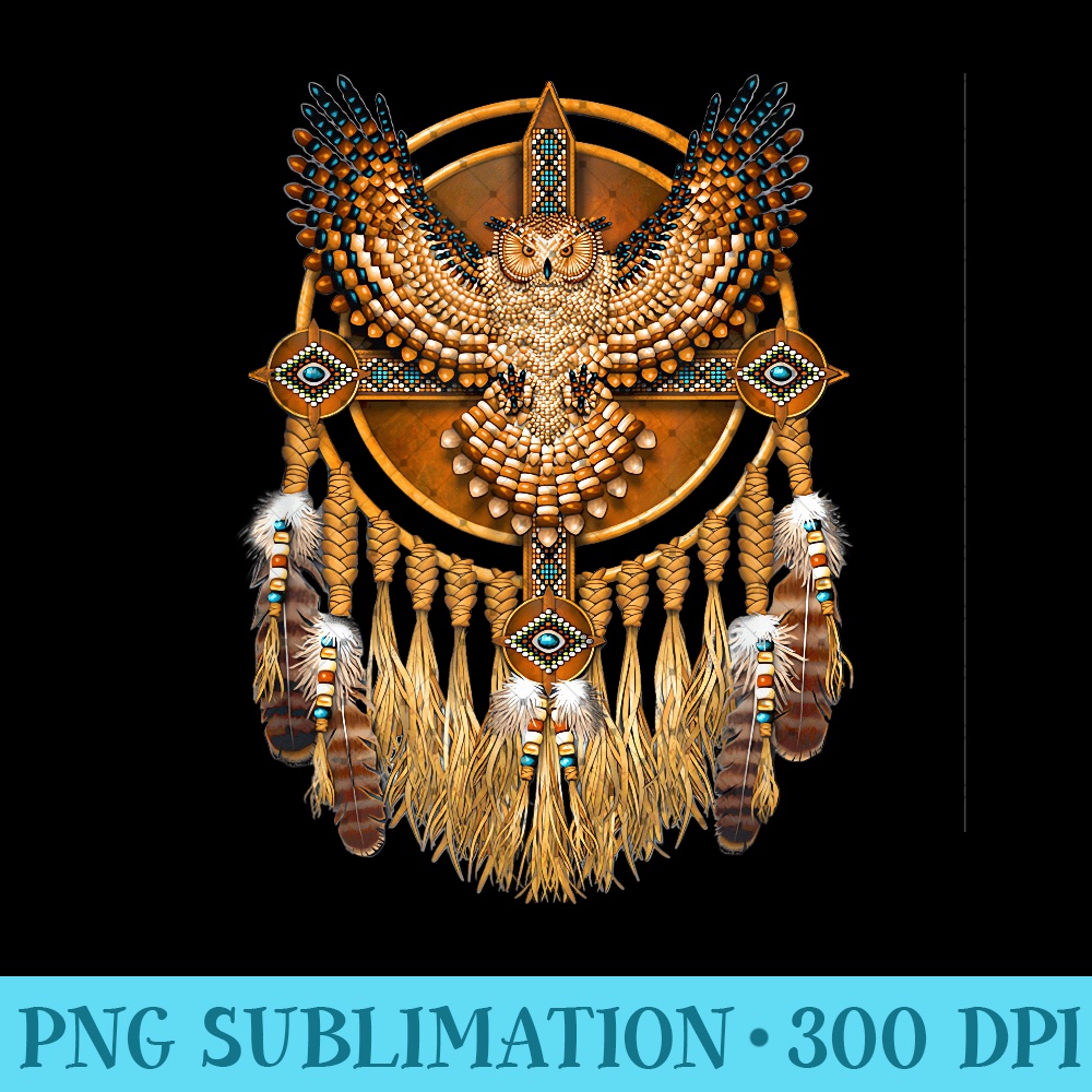 Native American Tribal Art Owl, Mystic owl - PNG Prints - Unleash Your Inner Rebellion