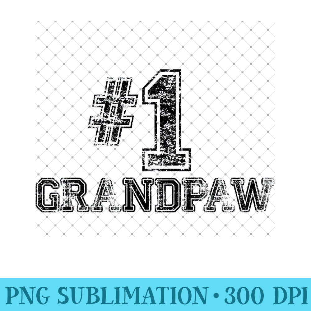 Mens #1 GrandPaw - Number One Premium - Trendy PNG Designs - Revolutionize Your Designs