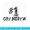 Mens #1 GrandPaw - Number One Premium - Trendy PNG Designs - Revolutionize Your Designs