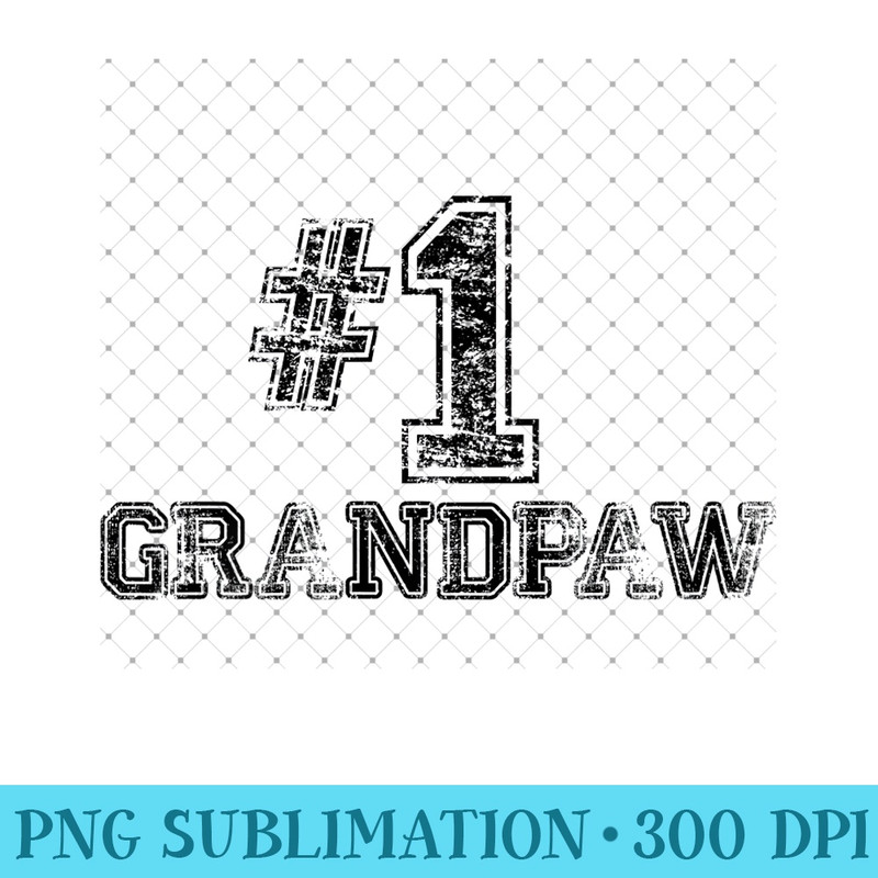 Mens #1 GrandPaw - Number One Premium - Trendy PNG Designs - Revolutionize Your Designs