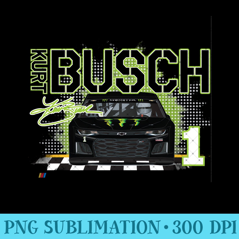 NASCAR - Kurt Busch - Script Sweatshirt - PNG Graphics - Add a Festive Touch to Every Day