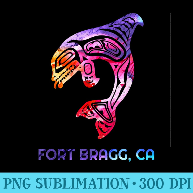 Fort Bragg California Orca Killer Whale Native American - PNG Art Files - Limited Edition And Exclusive Designs