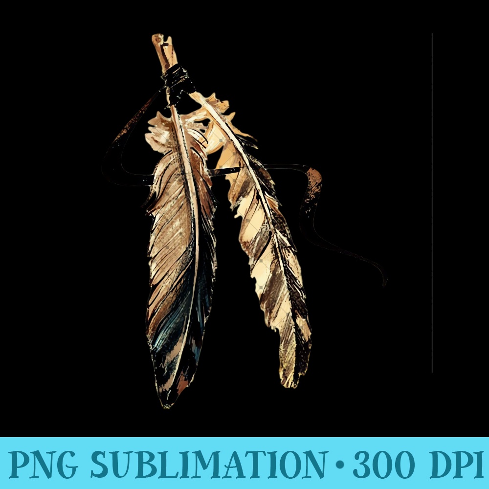 Southwest Native American Indian Tribal Art Colorful Feather - Exclusive PNG designs - Bold & Eye-catching