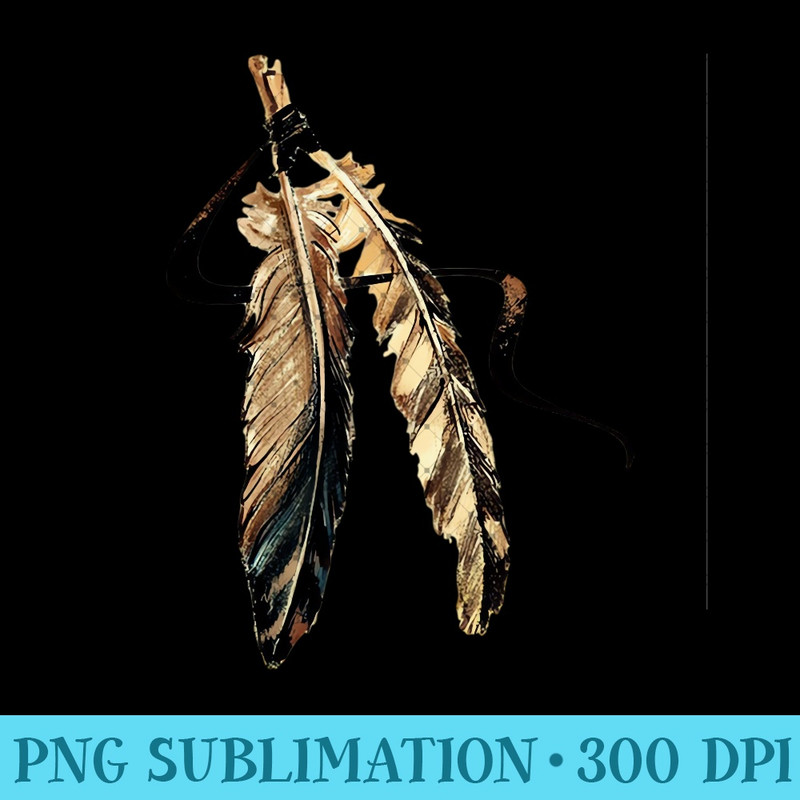 Southwest Native American Indian Tribal Art Colorful Feather - Exclusive PNG designs - Bold & Eye-catching