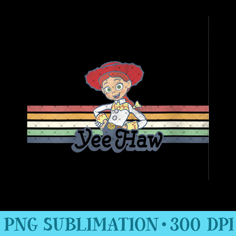 Womens Disney Pixar Toy Story Jessie Cowgirl Rainbow Stripe Yee Haw - Mug Sublimation PNG - Defying the Norms