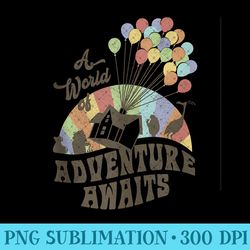 disney pixar up a world of adventure awaits rainbow balloons - png art files
