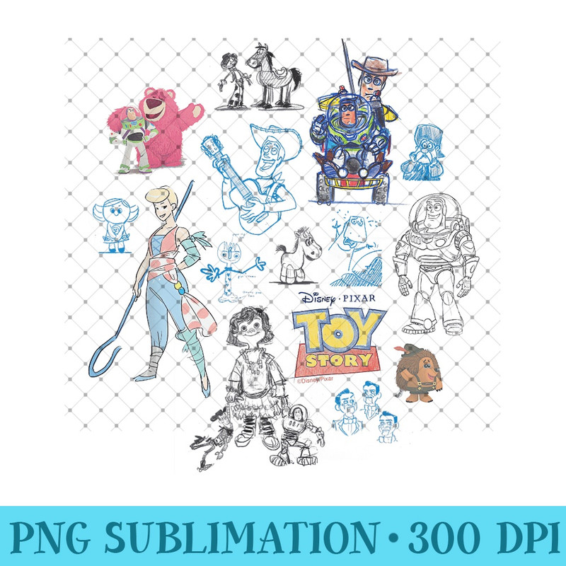 Disney & Pixaru2019s Toy Story Character Concept Art Sketches - PNG design assets - Versatile And Customizable Designs