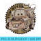 Disney Pixar Cars Tow Mater Rusty Gear Vintage Logo - PNG Graphics - Premium Quality PNG Artwork