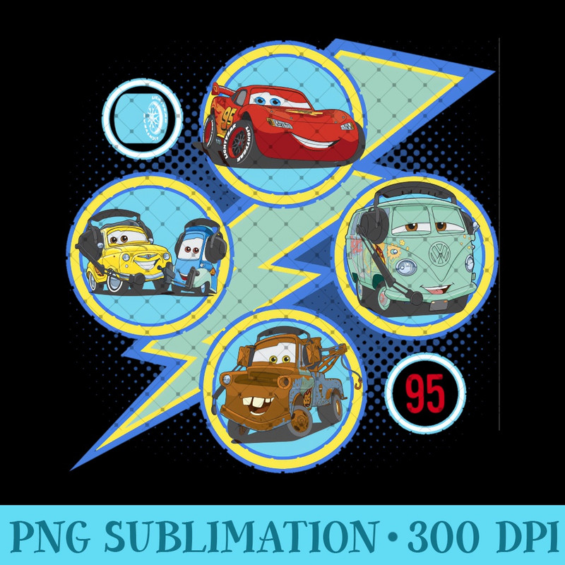 Disney Pixar Cars Pit Crew Friends Portraits Mashup Sweatshirt - High Resolution PNG Designs - Unleash Your Inner Rebellion