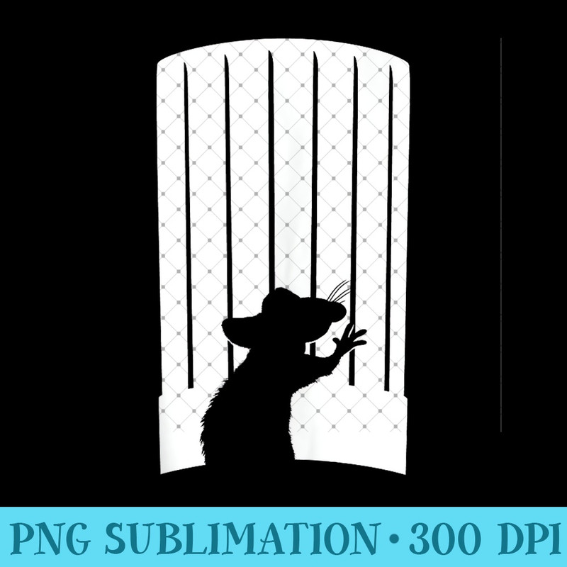 Disney and Pixar's Ratatouille Chef Hat Remy Silhouette - Mug Sublimation PNG - Perfect for Sublimation Mastery