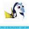 Disney Pixar Finding Dory Big Face Blue - PNG Graphics - Stunning Sublimation Graphics