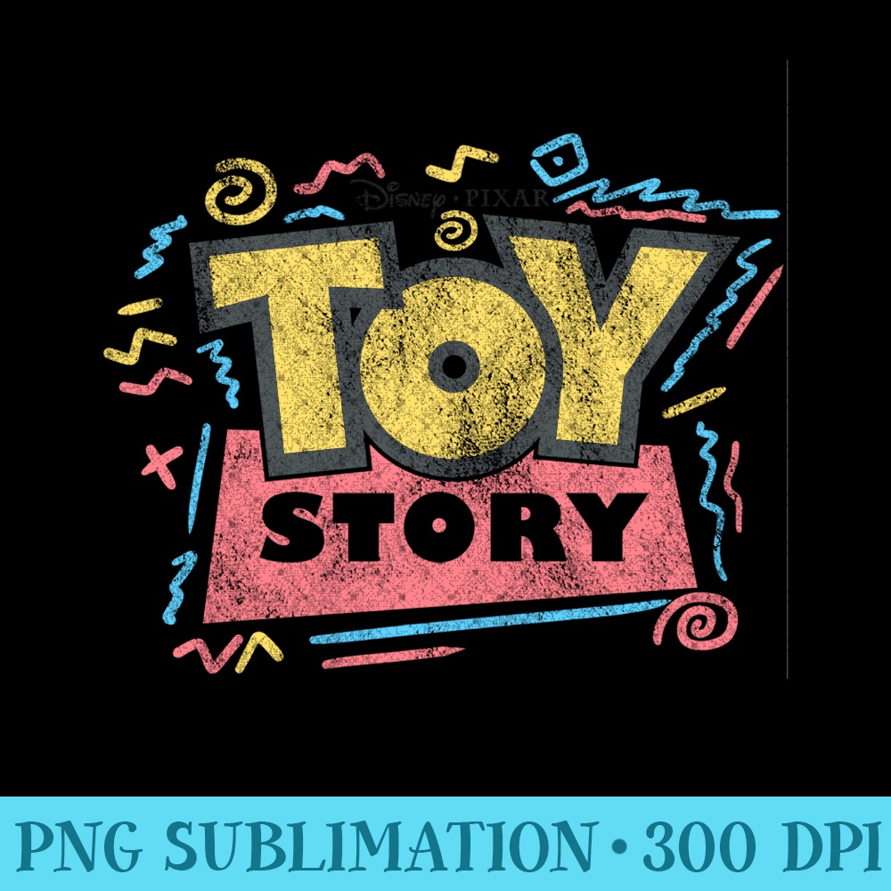 Disney Pixar Toy Story Vintage Finger Paint Lines Logo Sweatshirt - PNG design downloads - Easy-To-Print And User-Friendly Designs