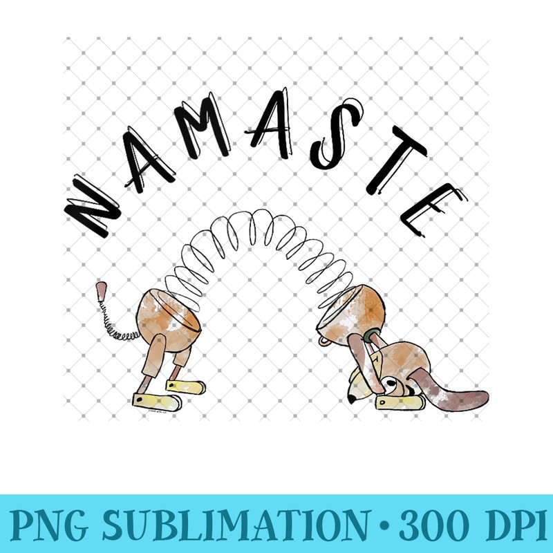 Disney Pixar Toy Story Slinky Dog Namaste Stretch Poster - PNG Download - Perfect for Personalization