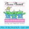 Disney Pixar Toy Story Aliens Pizza Planet Pastel Logo - Unique PNG Artwork - Create with Confidence