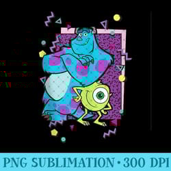 disney pixar monsters inc. mike and sully 90's style - high quality png files