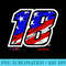 NASCAR - Kyle Busch - American Fill Raglan Baseball - PNG Download - Instant Access To Downloadable Files