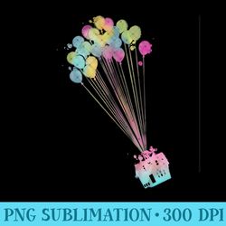 disney pixar up water color house balloons - png templates