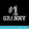 Mother's Day  - #1 Granny - Number One - Printable PNG Images - Vibrant and Eye-Catching Typography