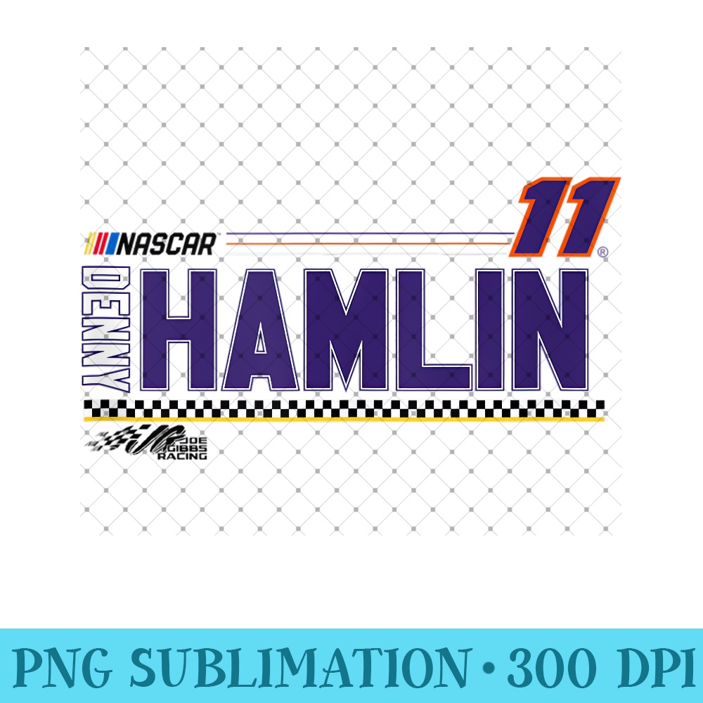 NASCAR - Denny Hamlin - Stripes - PNG Art Files - Unleash Your Inner Rebellion