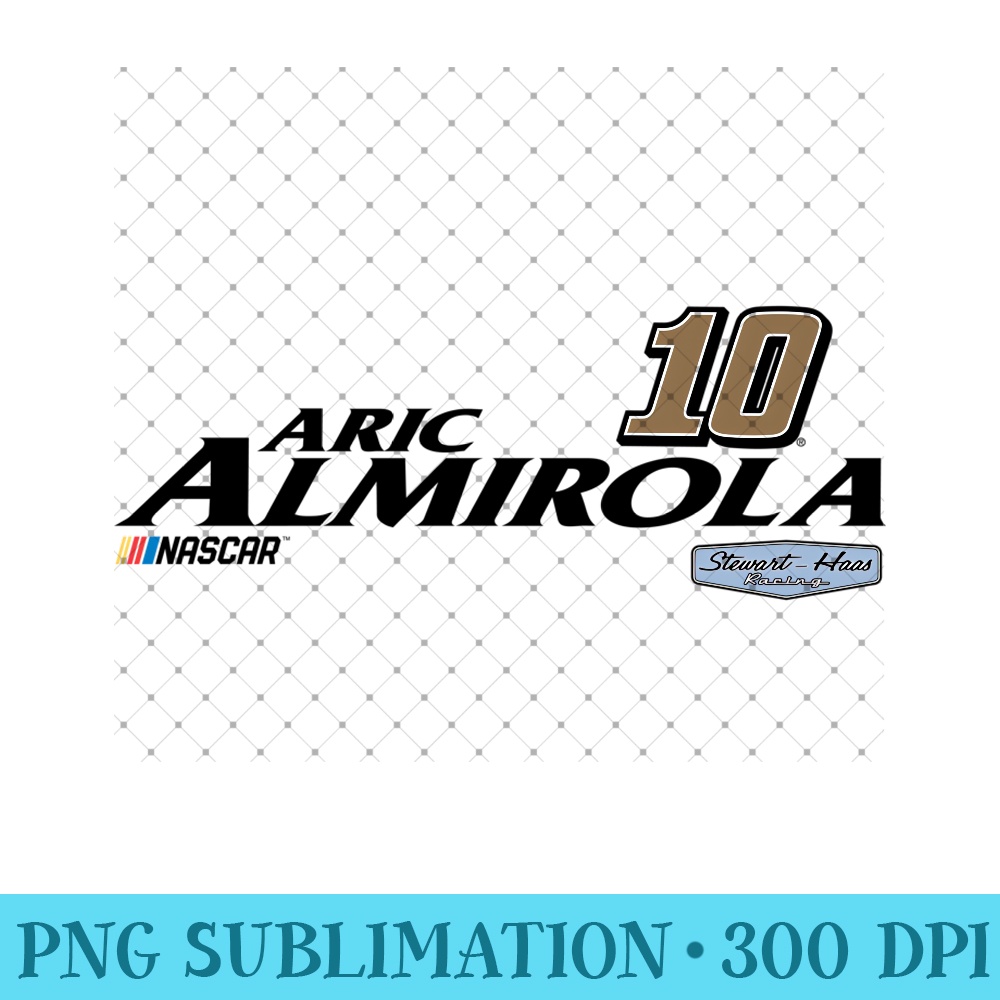 NASCAR - Aric Almirola - Signature - Printable PNG Graphics - Unlock Vibrant Sublimation Designs