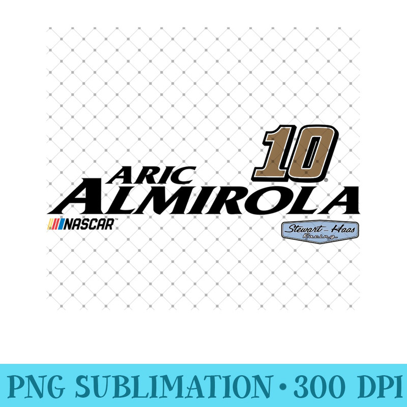 NASCAR - Aric Almirola - Signature - Printable PNG Graphics - Unlock Vibrant Sublimation Designs