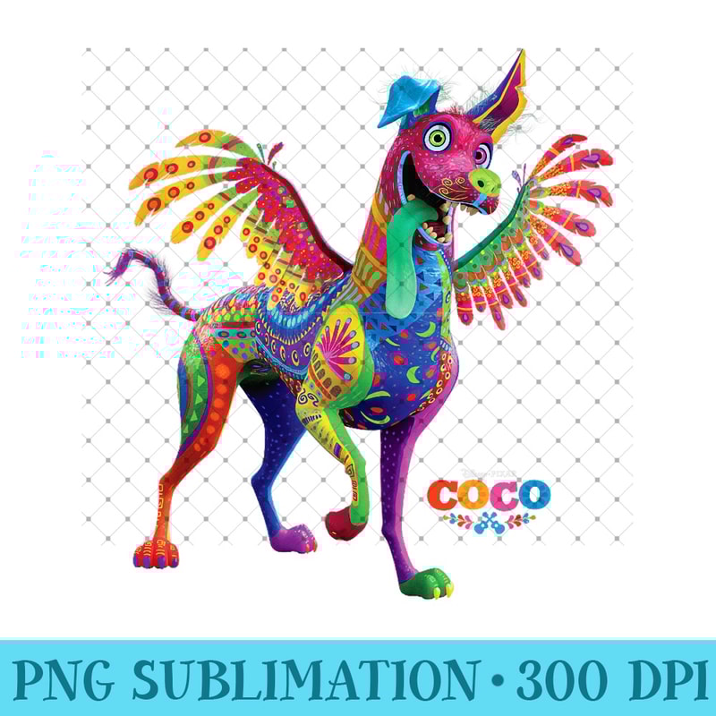 Disney PIXAR Coco Dante Alebrije Spirit Animal - Digital PNG Artwork - Add a Festive Touch to Every Day