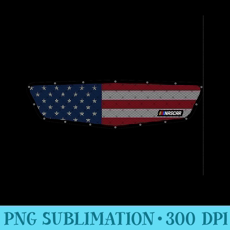 Nascar American Flag Grille Premium - PNG Download - Unique And Exclusive Designs
