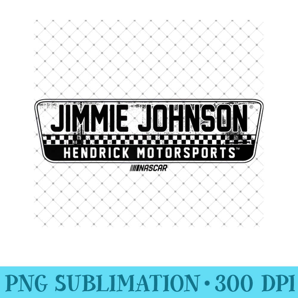 NASCAR - Jimmie Johnson - Distressed Stamp Raglan Baseball - Ready To Print PNG Designs - Defying the Norms