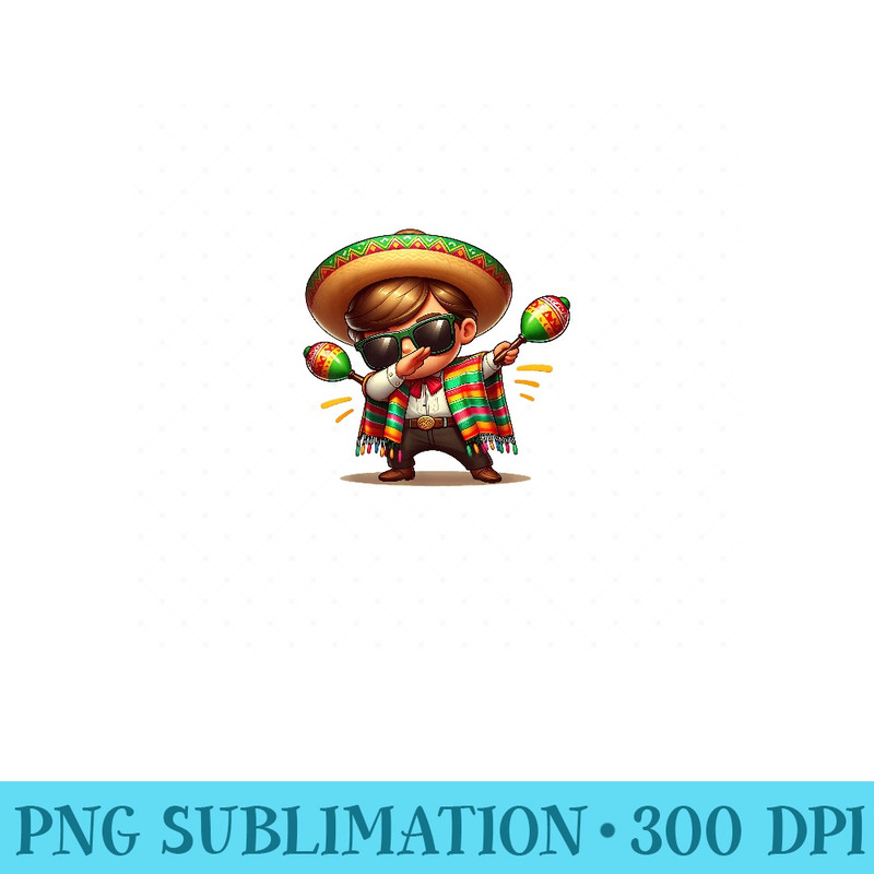 Dabbing Mexican Dab Maracas Official Cinco De Mayo - PNG Graphics - Unique And Exclusive Designs
