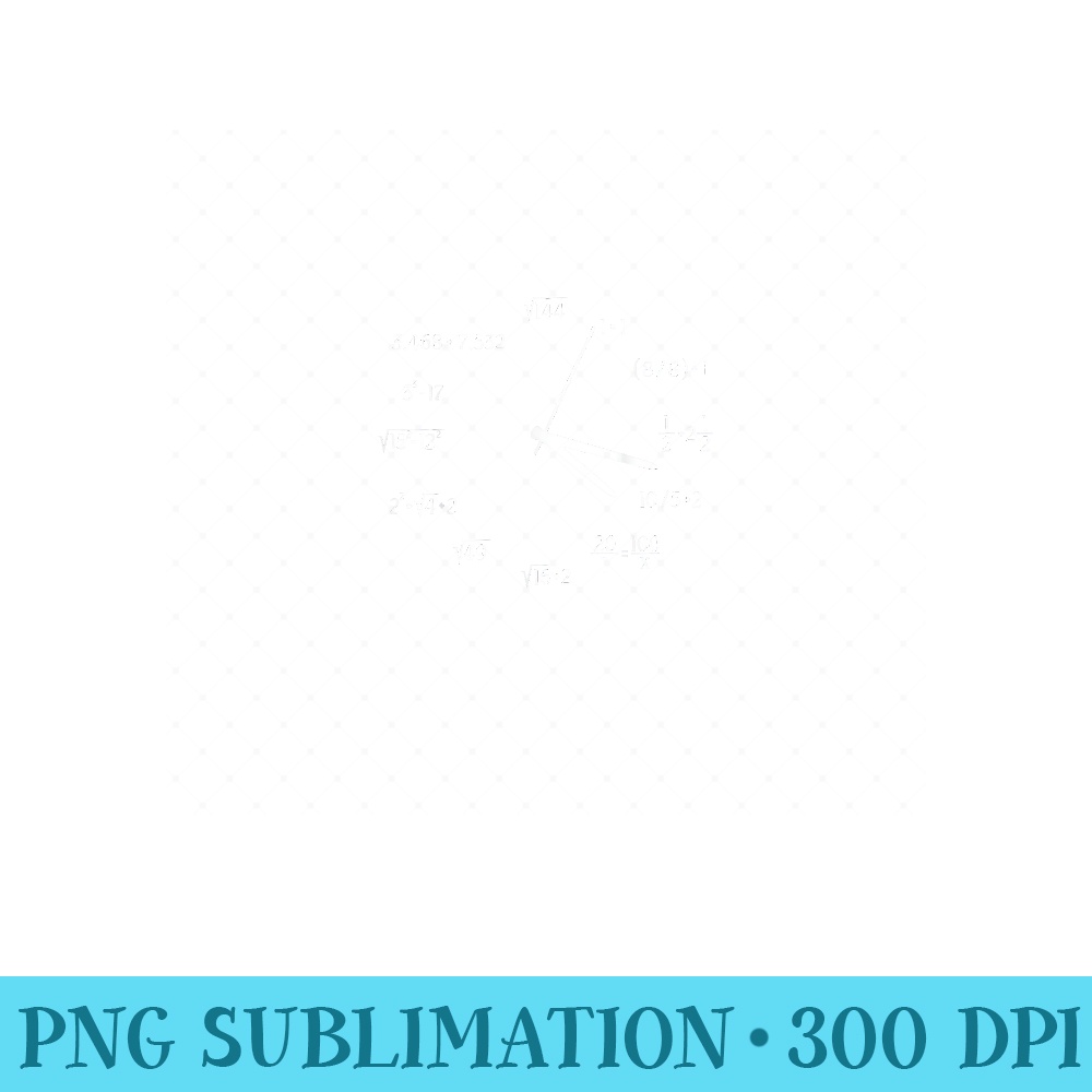 Nerdy Clock Time Math Mathematician Formula School - Unique Sublimation PNG Download - Create with Confidence