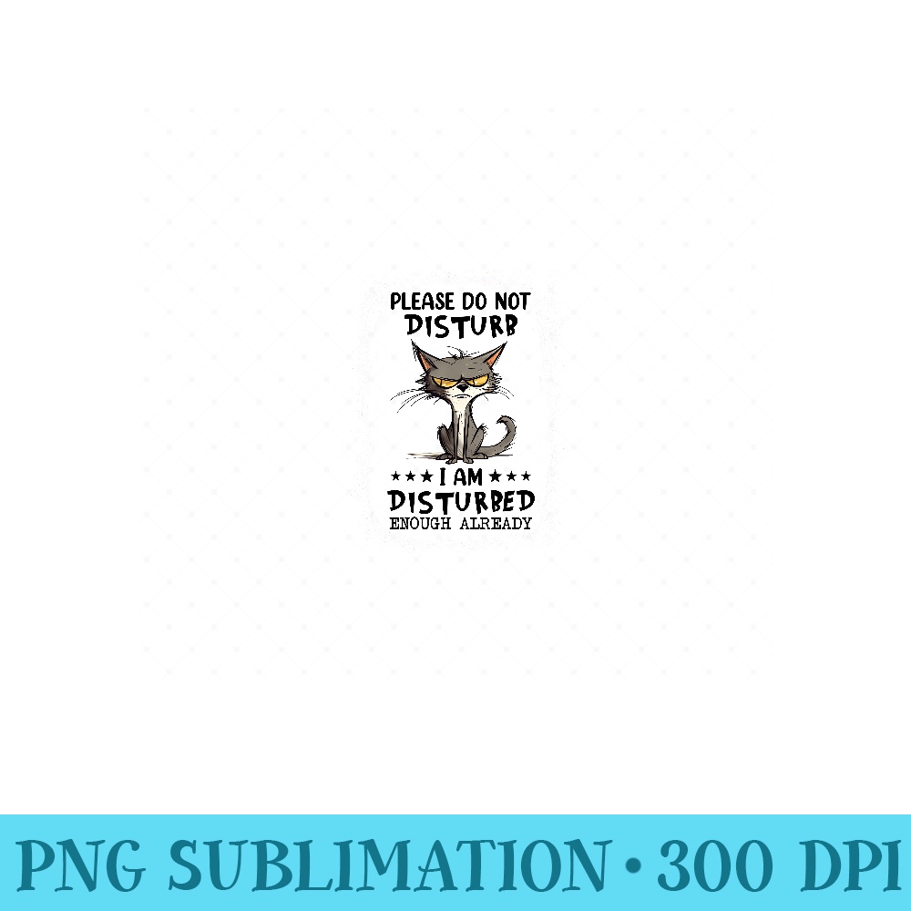 Please do not disturb I am disturbed enough already cat Sweatshirt - Digital PNG Artwork - Fashionable and Fearless