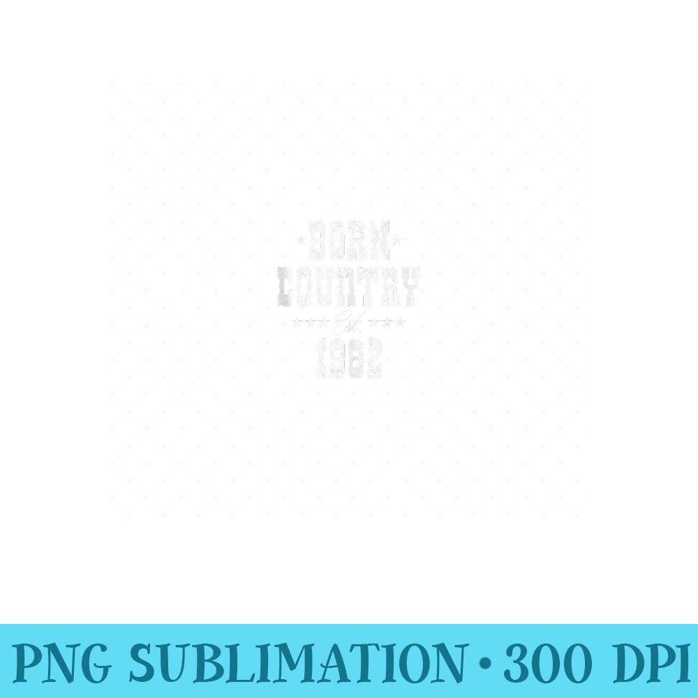 42 Year Old Country Music Lover 1982 41st Birthday - PNG Clipart - Premium Quality PNG Artwork