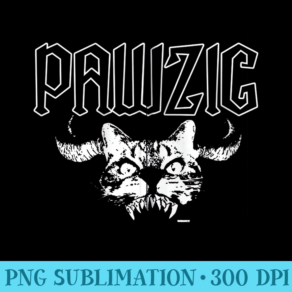 Graphic Pawzig Design Arts Music Meow Kittens Love Rock Band Zip Hoodie - PNG Templates - Enhance Your Apparel with Stunning Detail