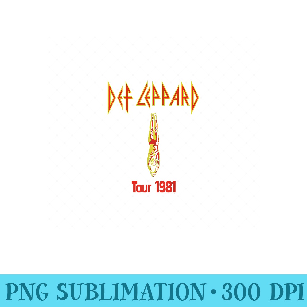 Def Leppard Dive - PNG design downloads - Bold & Eye-catching