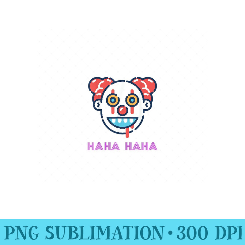 Creepy Killer Clown Laughing Crazy Unbalanced Evil Villain - High Resolution PNG Designs - Lifetime Access To Purchased Files