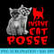 Insane Cat Posse Design Halloween Love Rock Band With Family - Sublimation PNG Designs - Perfect for Sublimation Mastery