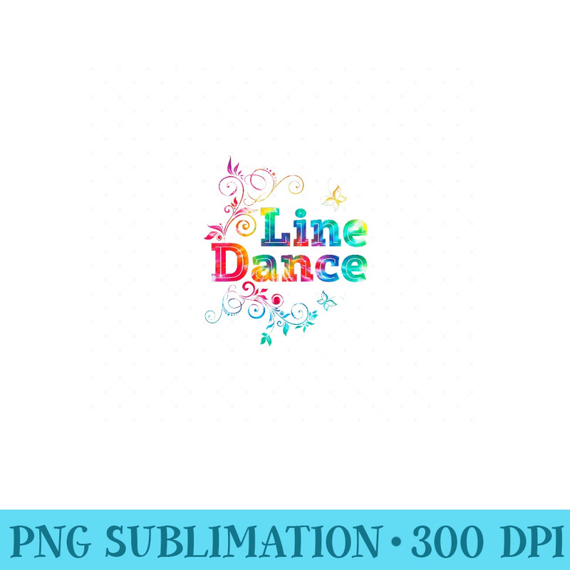 Line Dance Country Music Western Dancing Dancer Musician - Digital PNG Artwork - Versatile And Customizable Designs